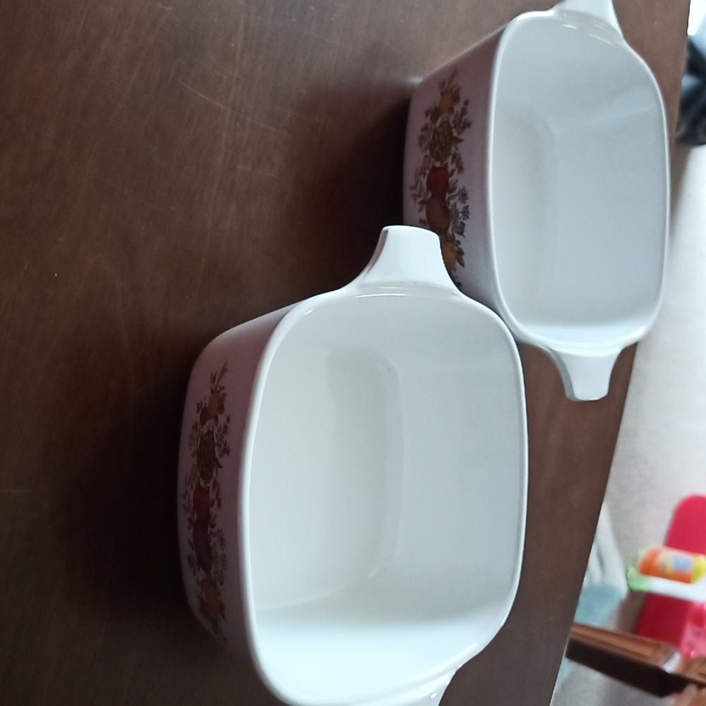 Vintage Corningware Spice of Life Pair of Petit Casserole Baking Pans - Picture 8 of 9